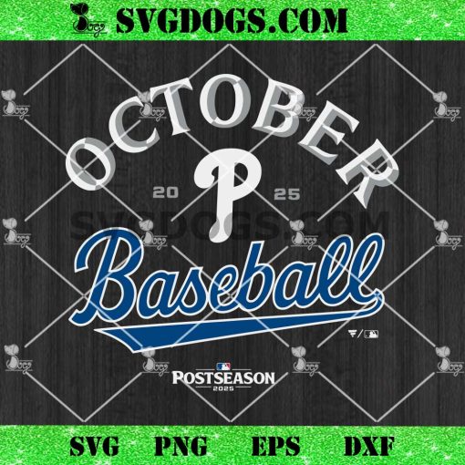 Philadelphia Phillies October Baseball Postseason 2025 SVG