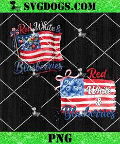 Red White and Blueberries PNG Bundle, Patriot PNG