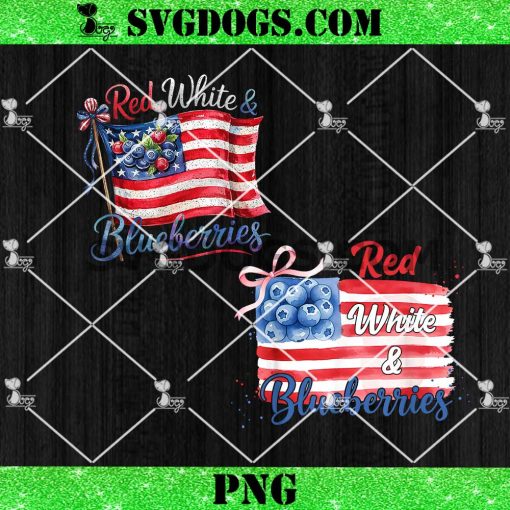 Red White and Blueberries PNG Bundle, Patriot PNG