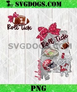 Roll Tide Alabama Football PNG, Roll Tide Football Bow PNG