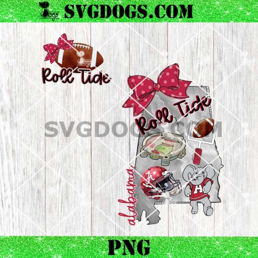 Roll Tide Alabama Football PNG, Roll Tide Football Bow PNG
