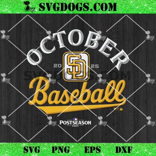 San Diego Padres October baseball 2025 MLB Postseason SVG