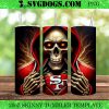 Tampa Bay Buccaneers Skeleton Skull 20oz Tumbler Wrap