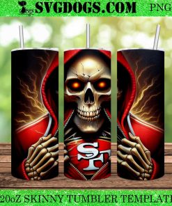 San Francisco 49ers Skeleton Skull 20oz Tumbler Wrap