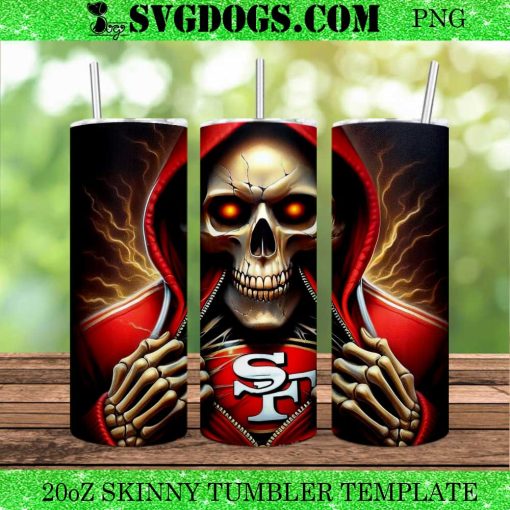 San Francisco 49ers Skeleton Skull 20oz Tumbler Wrap