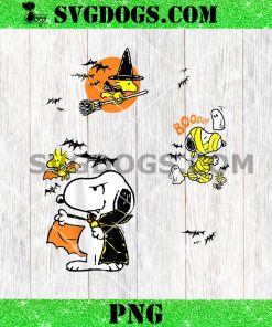 Snoopy and Woodstock Halloween Fun PNG