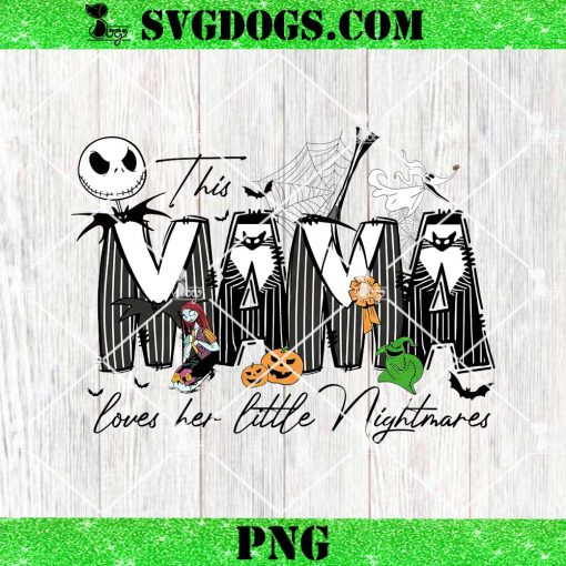 Spooky Mama Halloween PNG, This Mama Loves Her little Nightmares PNG