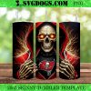 Tampa Bay Buccaneers Skeleton Skull 20oz Tumbler Wrap