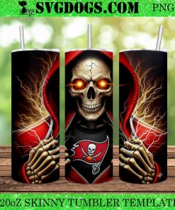 Tampa Bay Buccaneers Skeleton Skull 20oz Tumbler Wrap