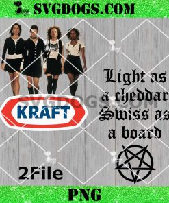 The Kraft Light As A Cheddar And Swiss As A Board PNG
