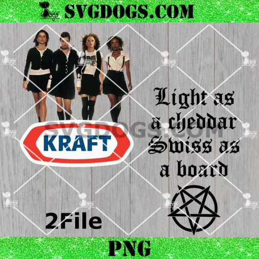 The Kraft Light As A Cheddar And Swiss As A Board PNG