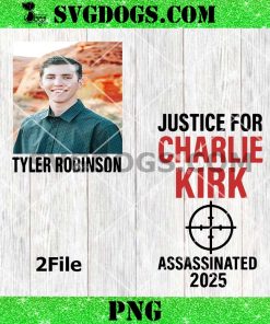 Tyler Robinson Justice For Charlie Kirk PNG