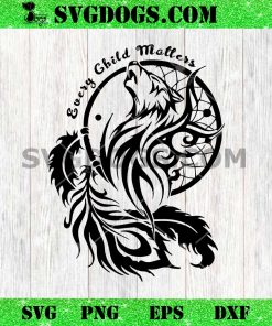Wolf Every Child Matters Tattoo SVG PNG