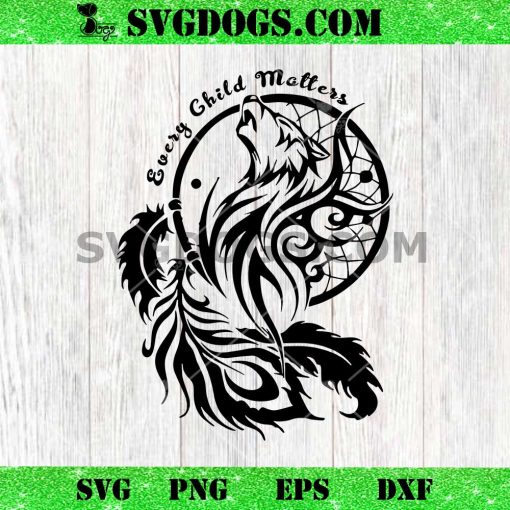 Wolf Every Child Matters Tattoo SVG PNG