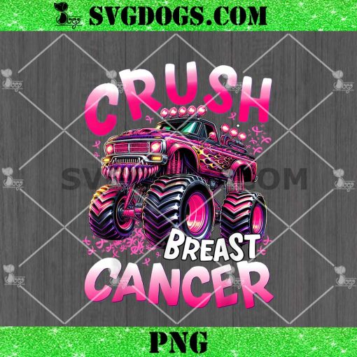 Crush Breast Cancer Monster Truck PNG