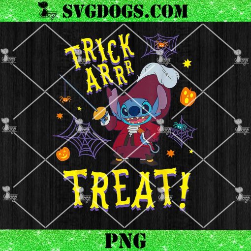Disney Stitch Captain Hook Costume PNG, Trick ARR Treat Halloween PNG
