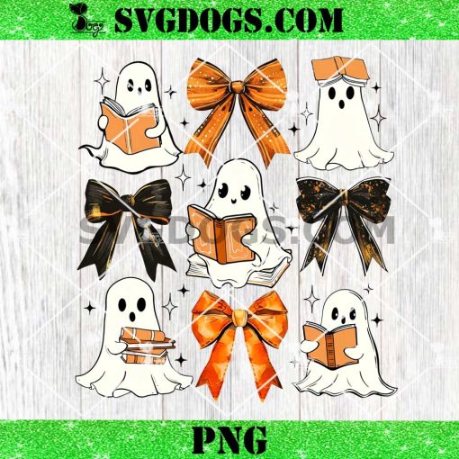 Halloween Ghost Reading PNG