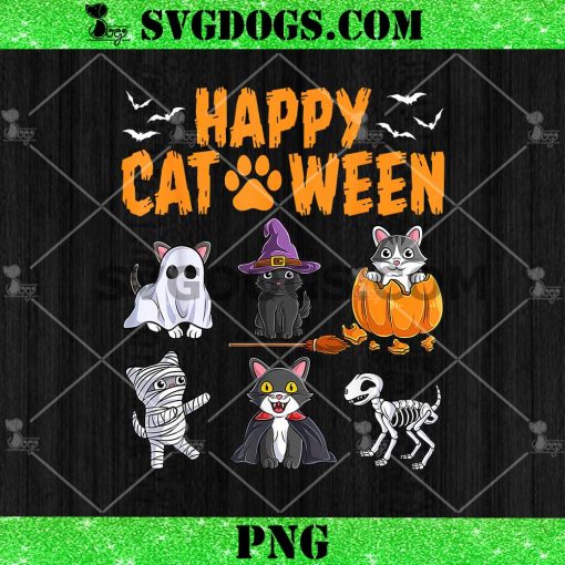 Happy Cats Halloween PNG, Cute Kitten Cat Halloween PNG