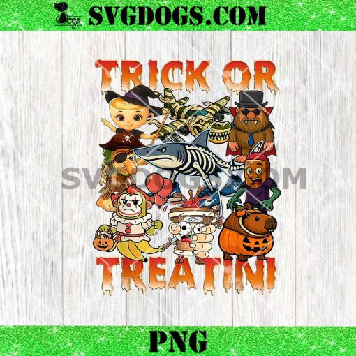 Italian Brain Trick Or Treatini PNG, Italian Brainrot Halloween PNG