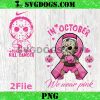 Michael Myers In Octorber We Wear Pink PNG, Silent Hunt For Cancer PNG