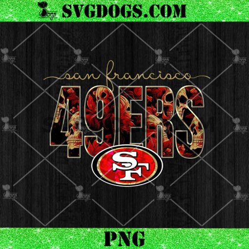 San Francisco 49ers Skull PNG, 49ers NFL Halloween PNG