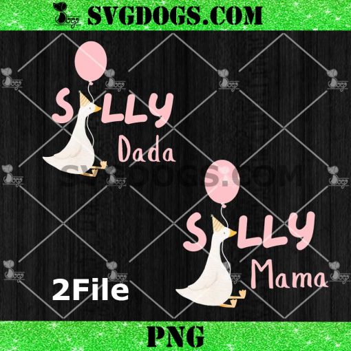 Silly Goose Birthday PNG, Custom Goose Family PNG